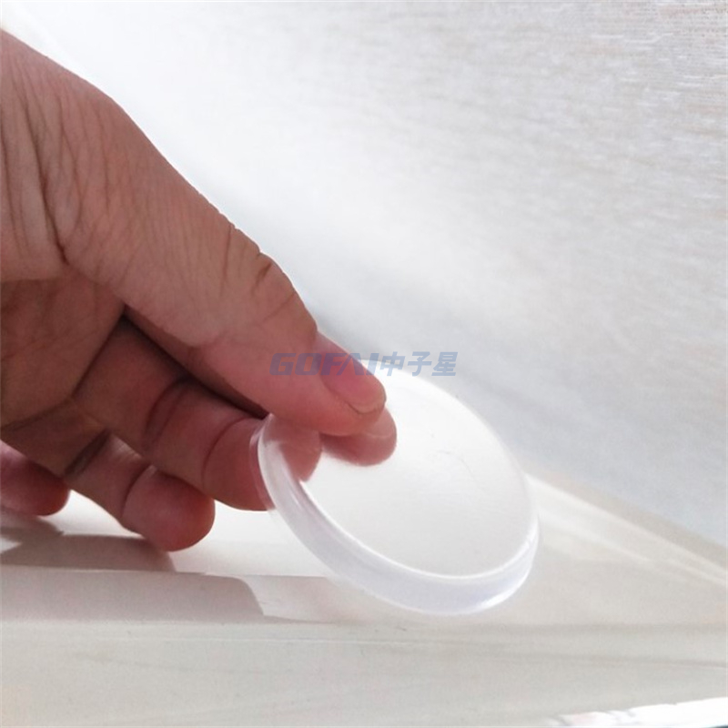 Oven nupin seinän kilpi, 6kpl läpinäkyvä pyöreä pehmeä kumiseinänsuoja itsearvio ovenkahva puskuri